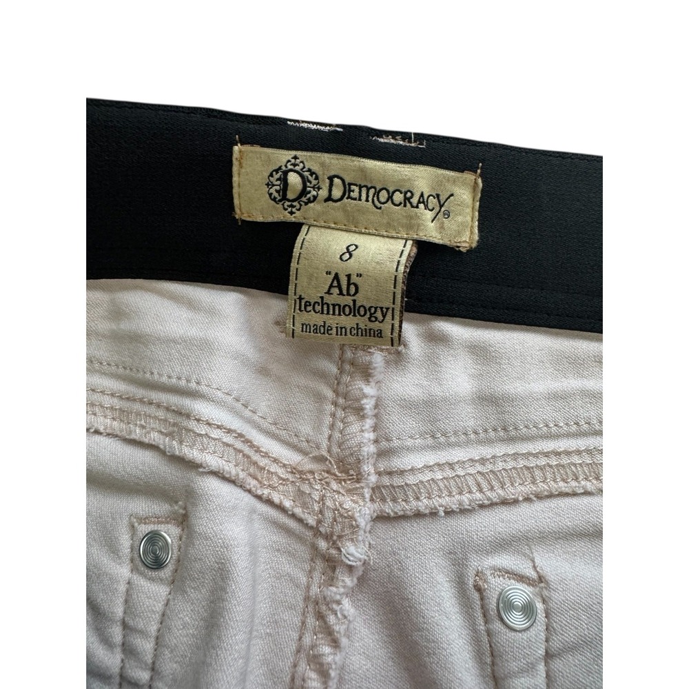 Democracy Ab Technology Womens Skinny Pants Pink Sand Size 8 Stretch Twill Slim‎ - Picture 7 of 12